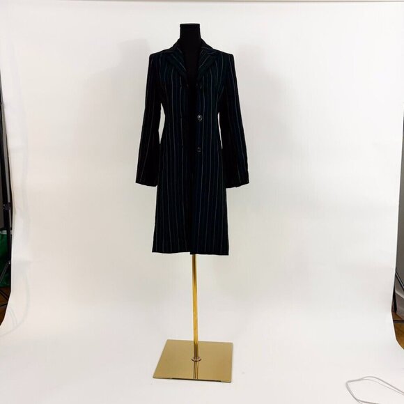 VINTAGE LAUREL PIN STRIPE SUIT BLAZER LIGHT TRENCHCOAT - Picture 11 of 11